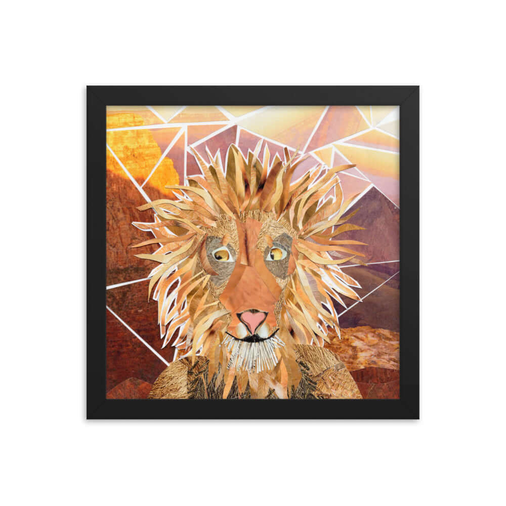 lion framed print