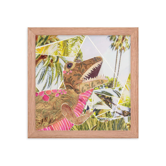 t-rex framed print