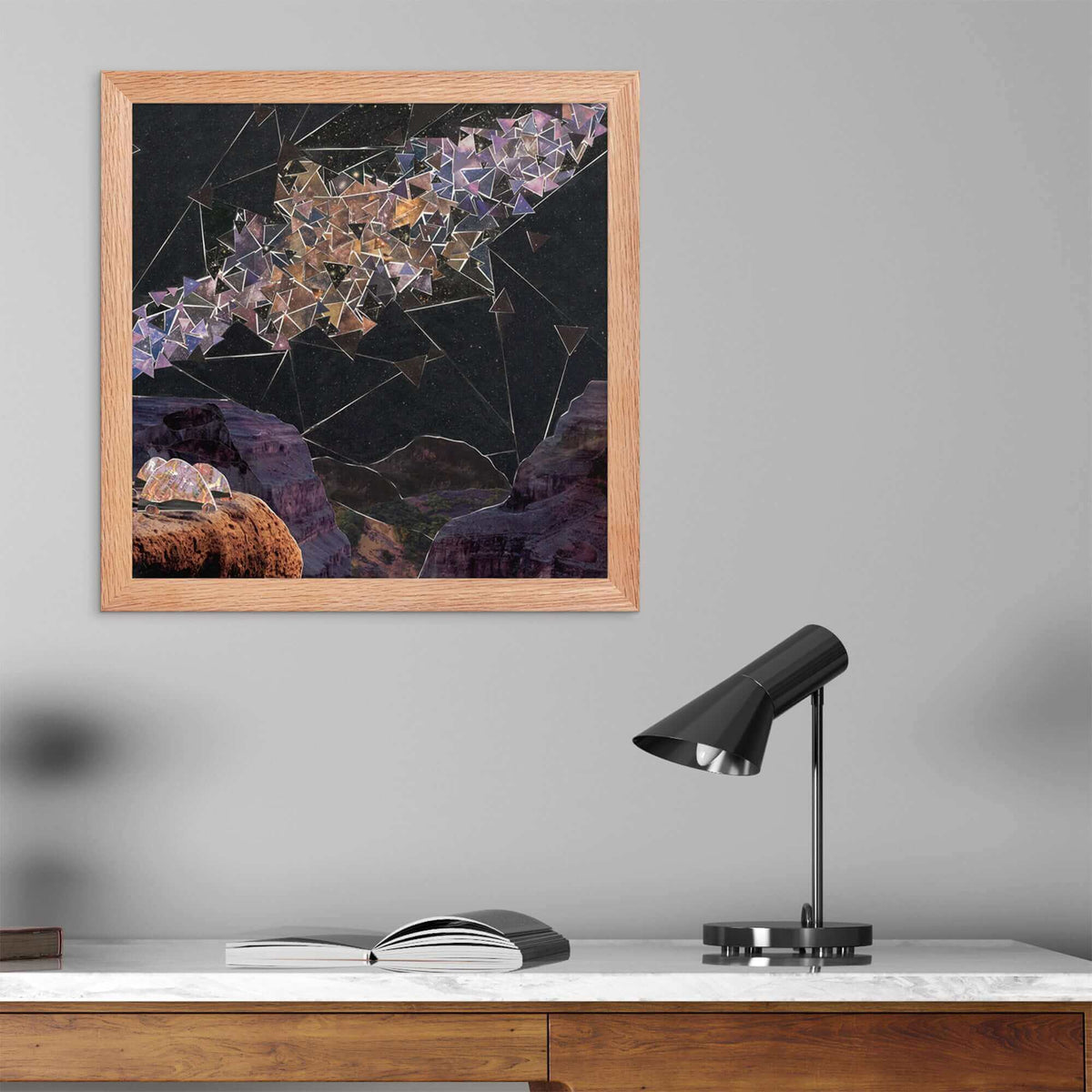 gravity print in a room setting