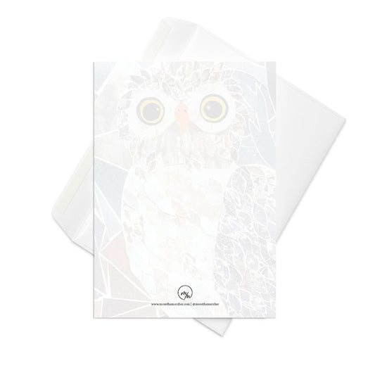 whooo me greeting card