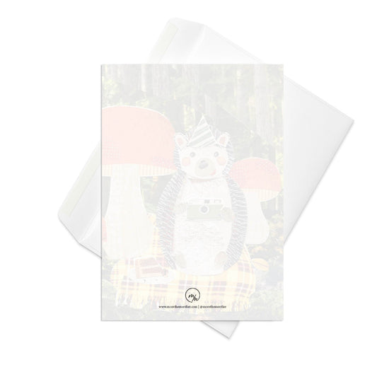 hip hip hedgehog greeting card