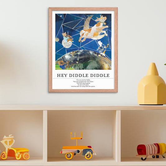 hey diddle diddle framed poster