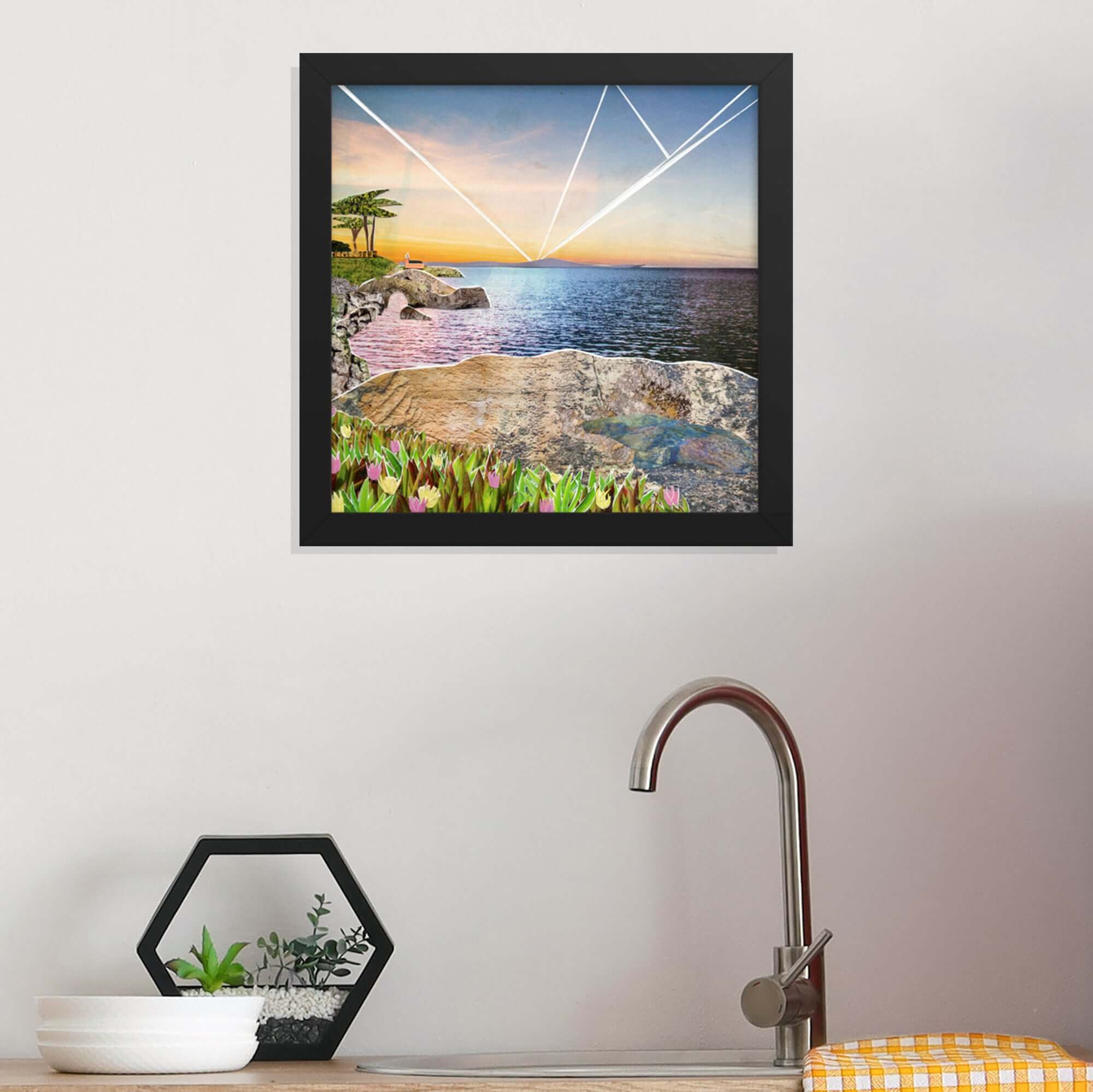 west cliff drive framed print