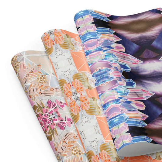 love & crystals wrapping paper