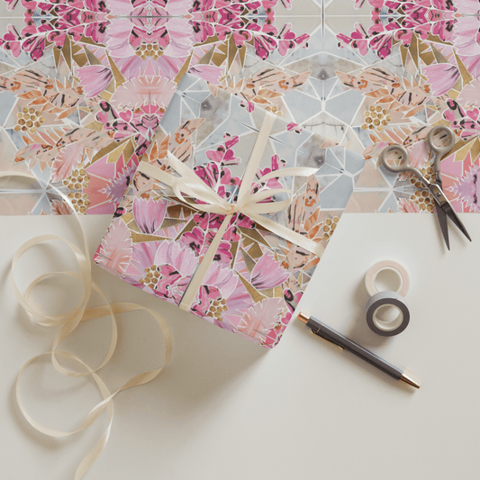 love & crystals wrapping paper