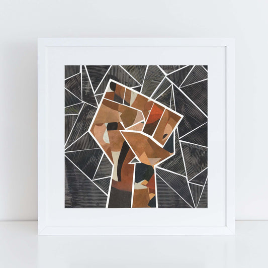 black lives matter wall art, more the merrlier collage art square print