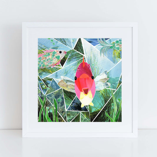 blurb blurb wall art, more the merrlier collage art square print