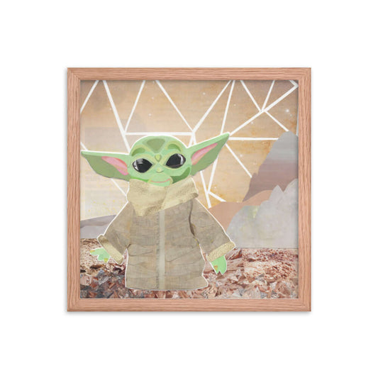 baby yoda framed print