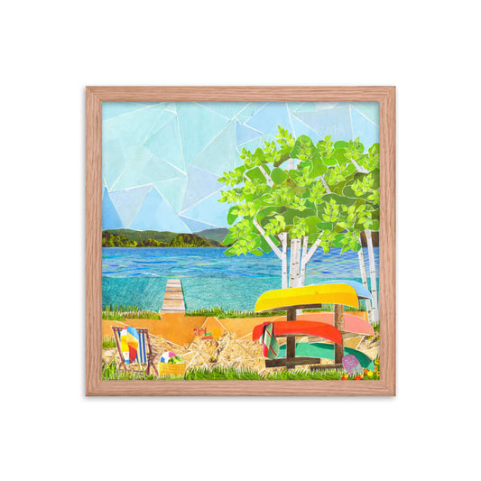 crystal lake framed print