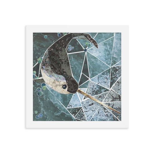 narwhal framed print