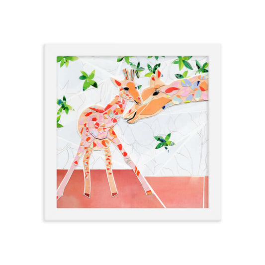 giraffe framed print