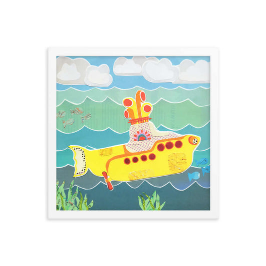 yellow submarine framed print