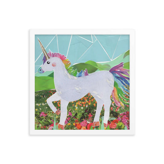 unicorn framed print