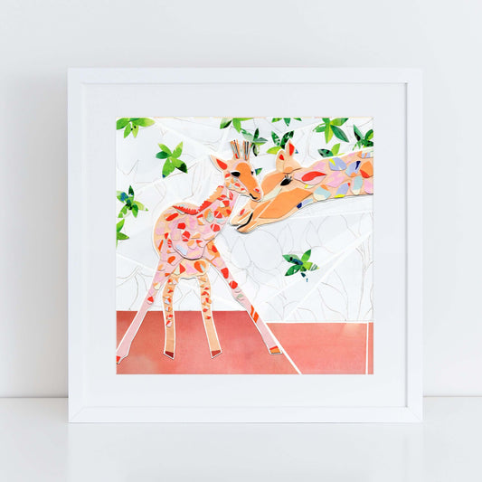 li'l bub wall art, more the merrlier collage art square print