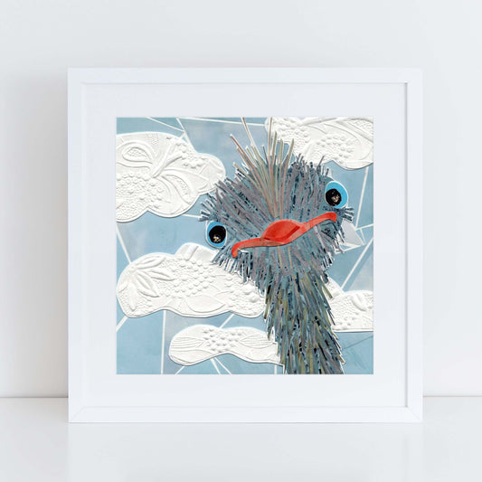 peekaboo wall art, more the merrlier collage art square print
