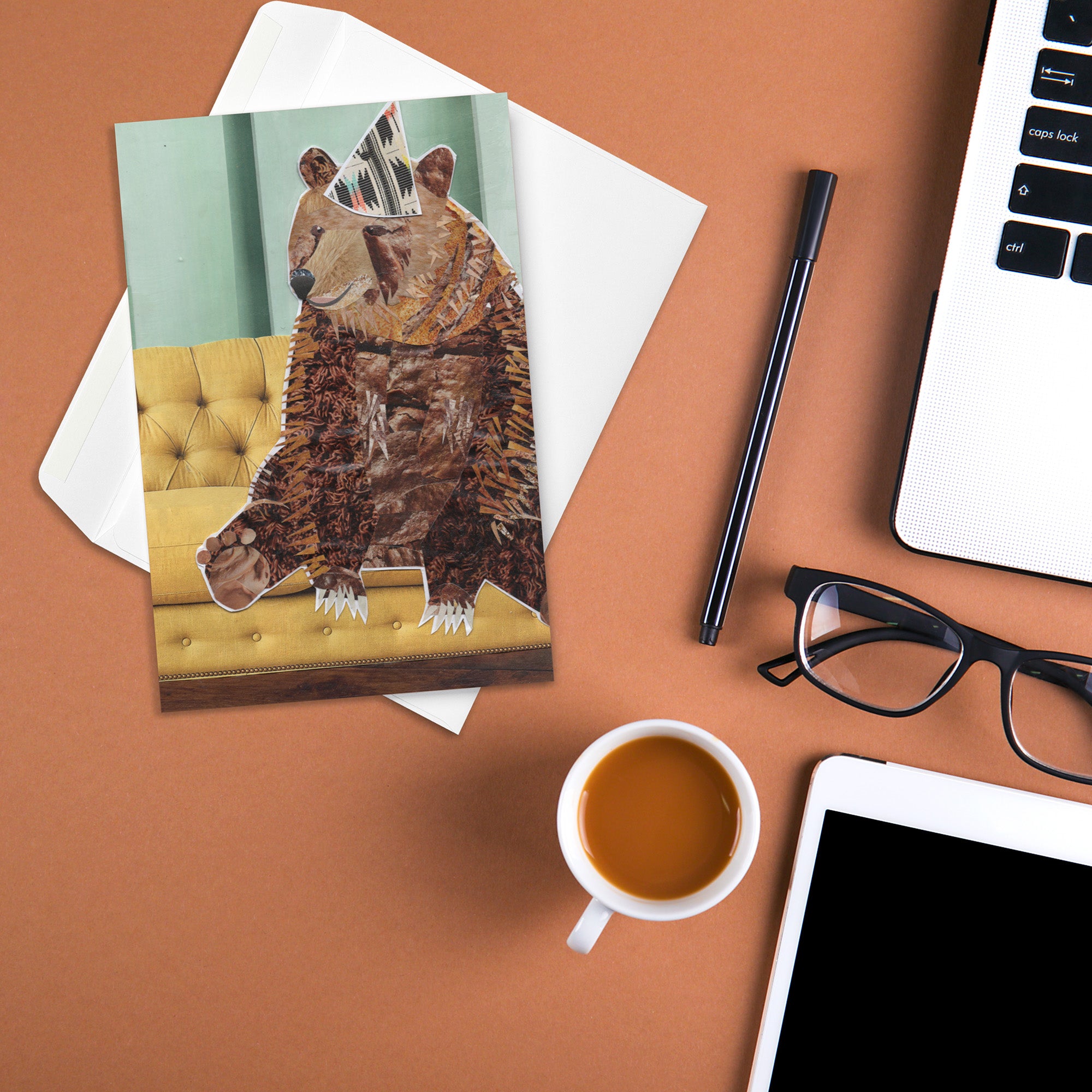 birthday bear greeting card