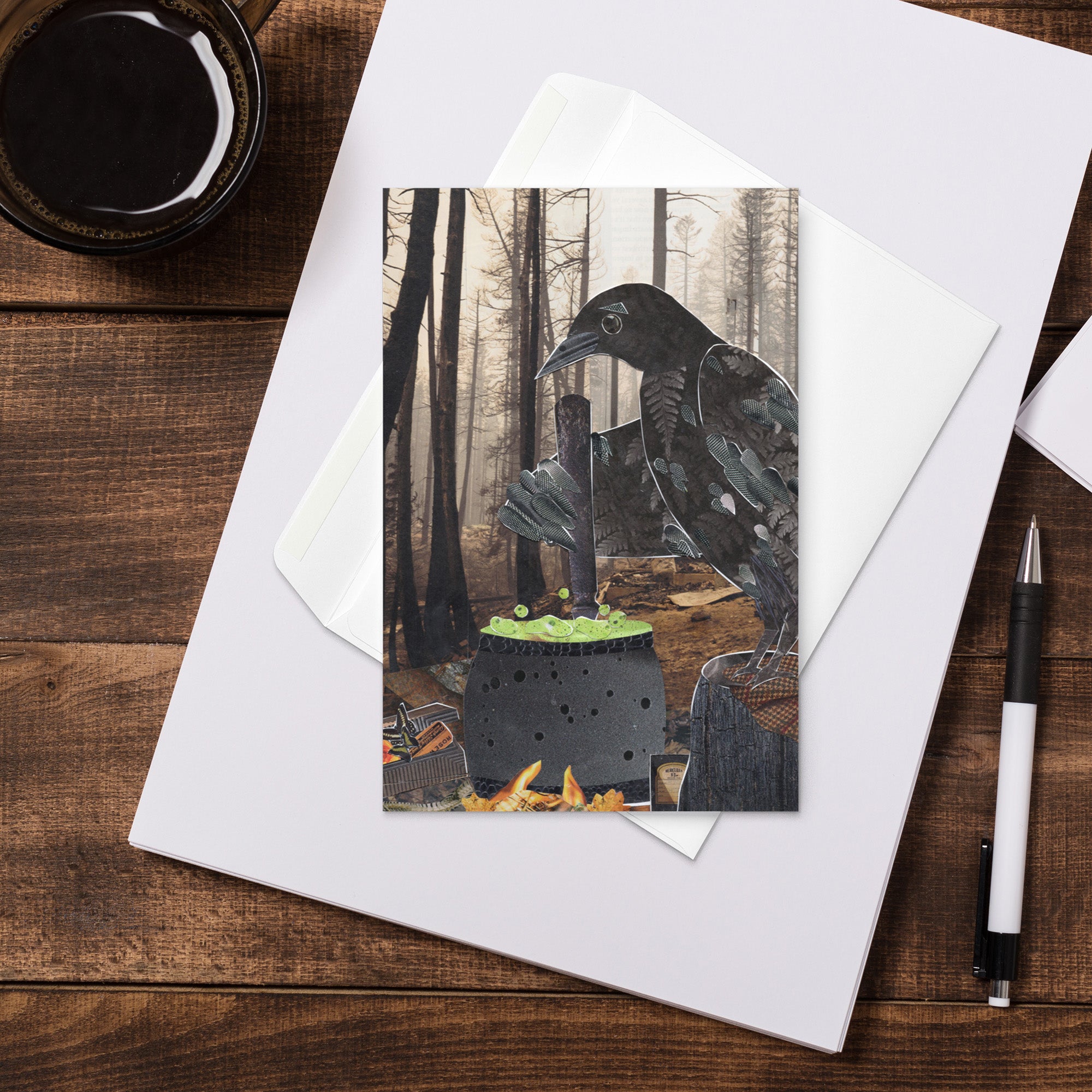 caw-dron greeting card