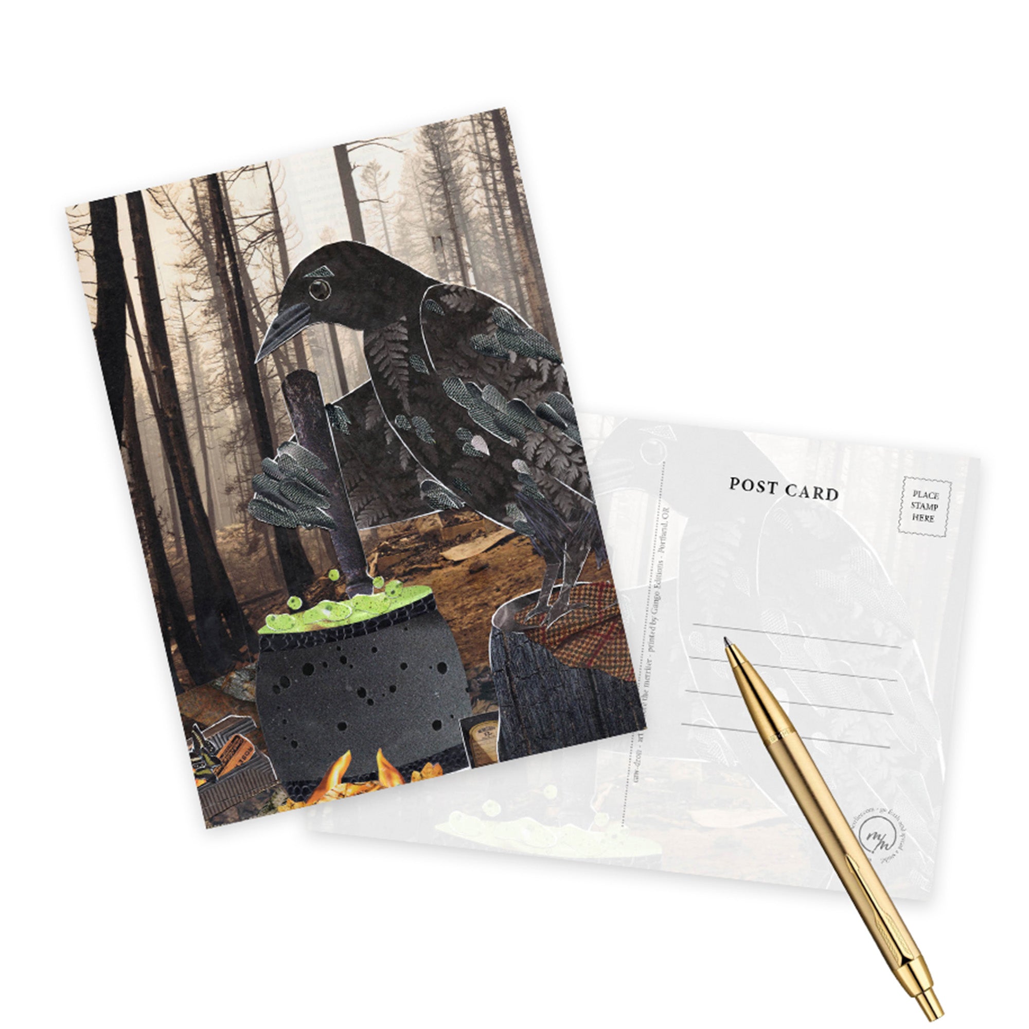 caw-dron greeting card