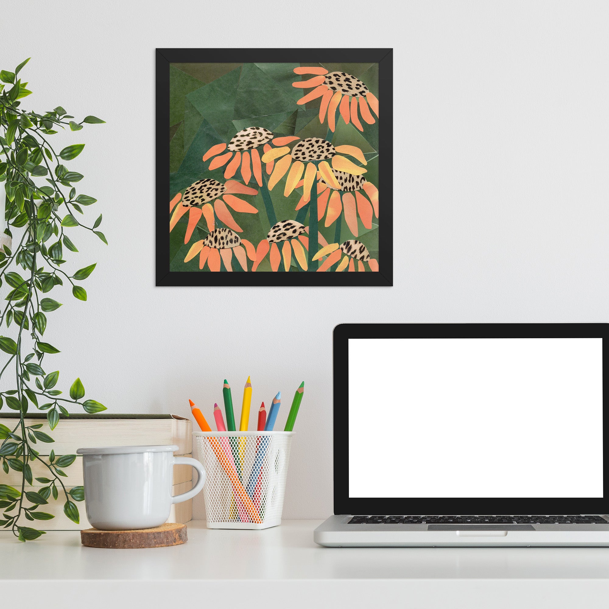 coneflower framed print