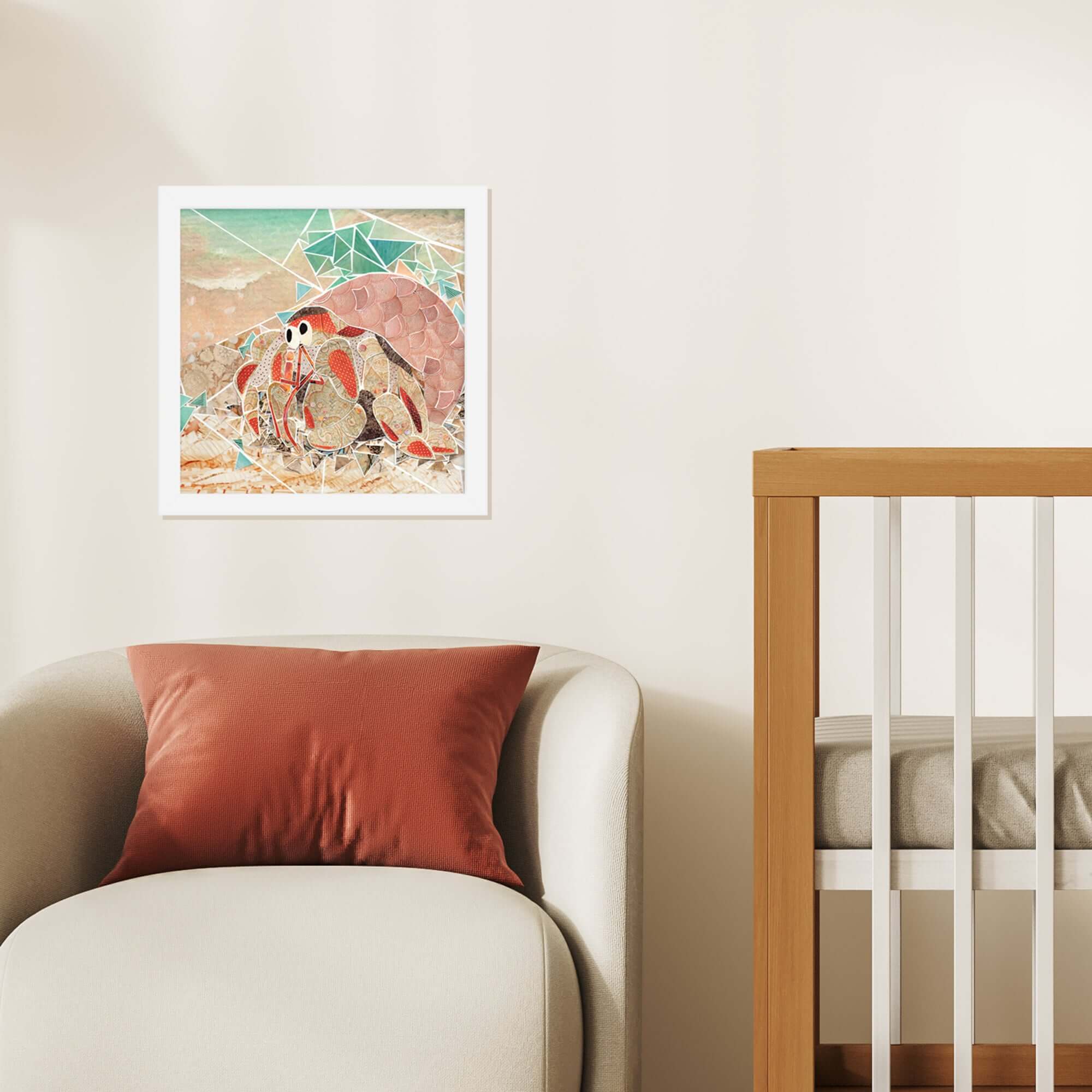 craig the crab print in a room setting