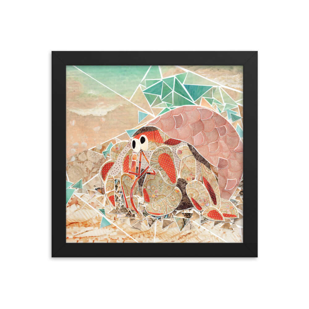 craig the crab print, black frame