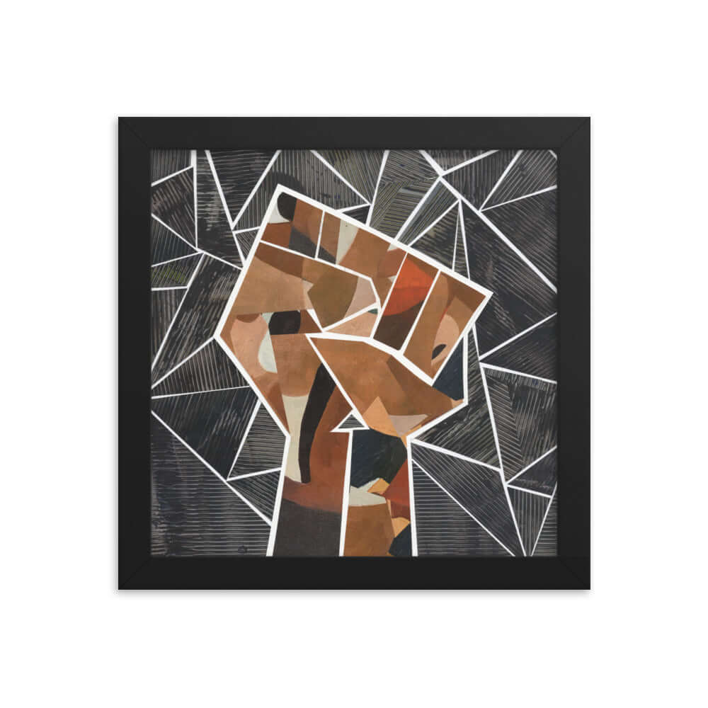 black lives matter print, black frame