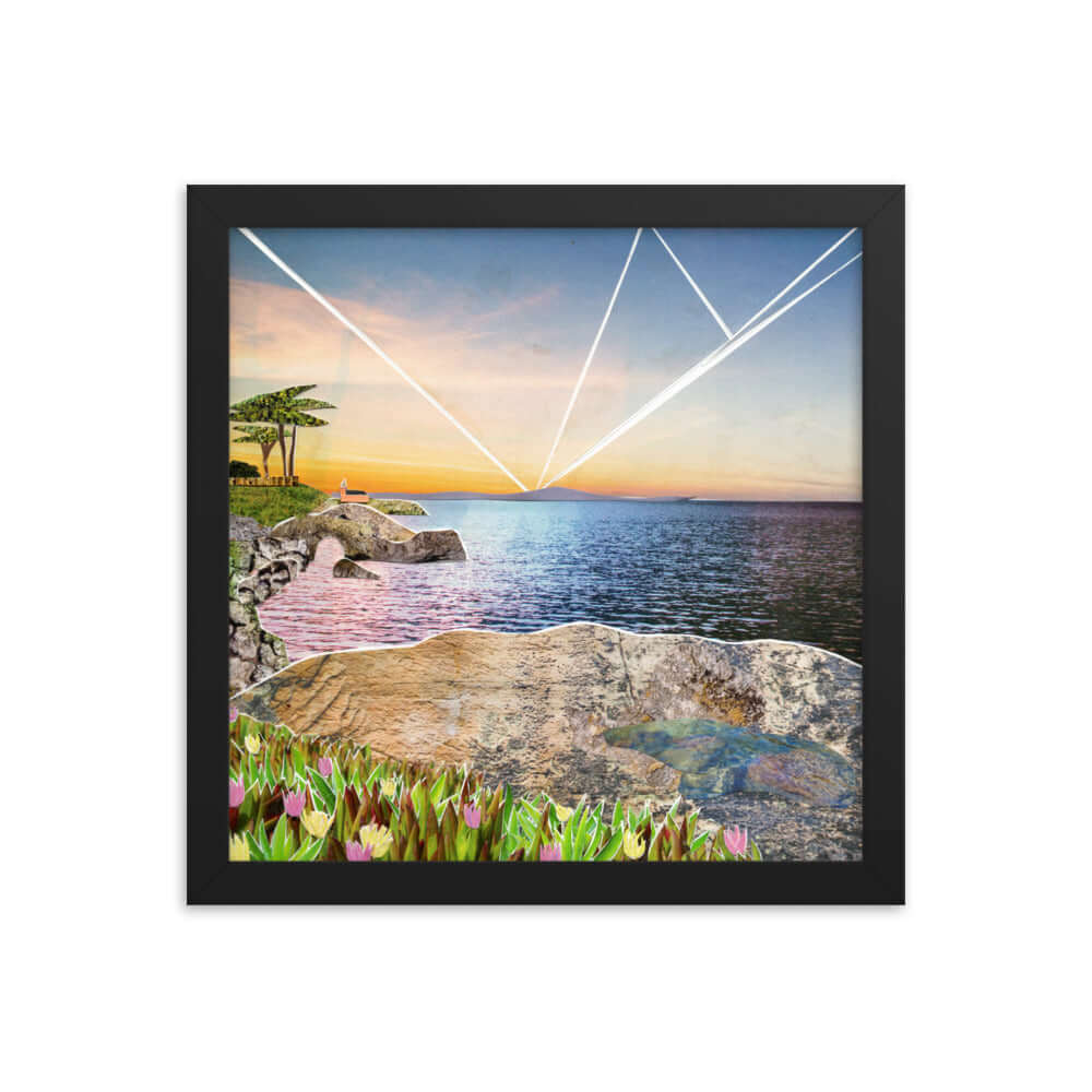 west cliff drive framed print