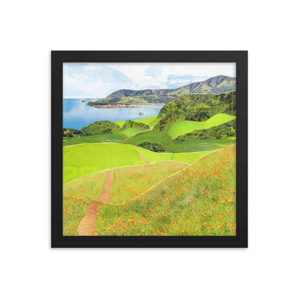 california coastline framed print