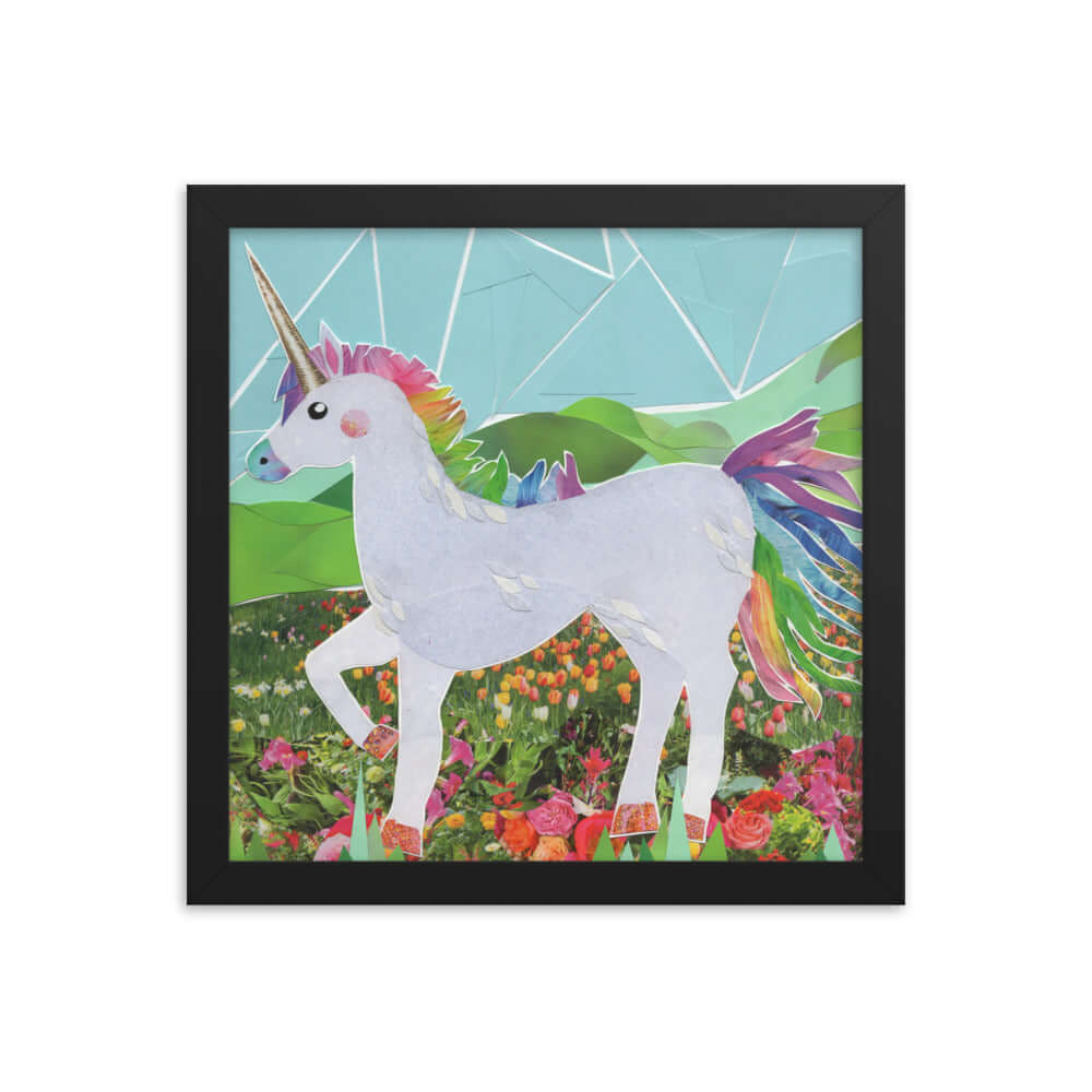 unicorn framed print