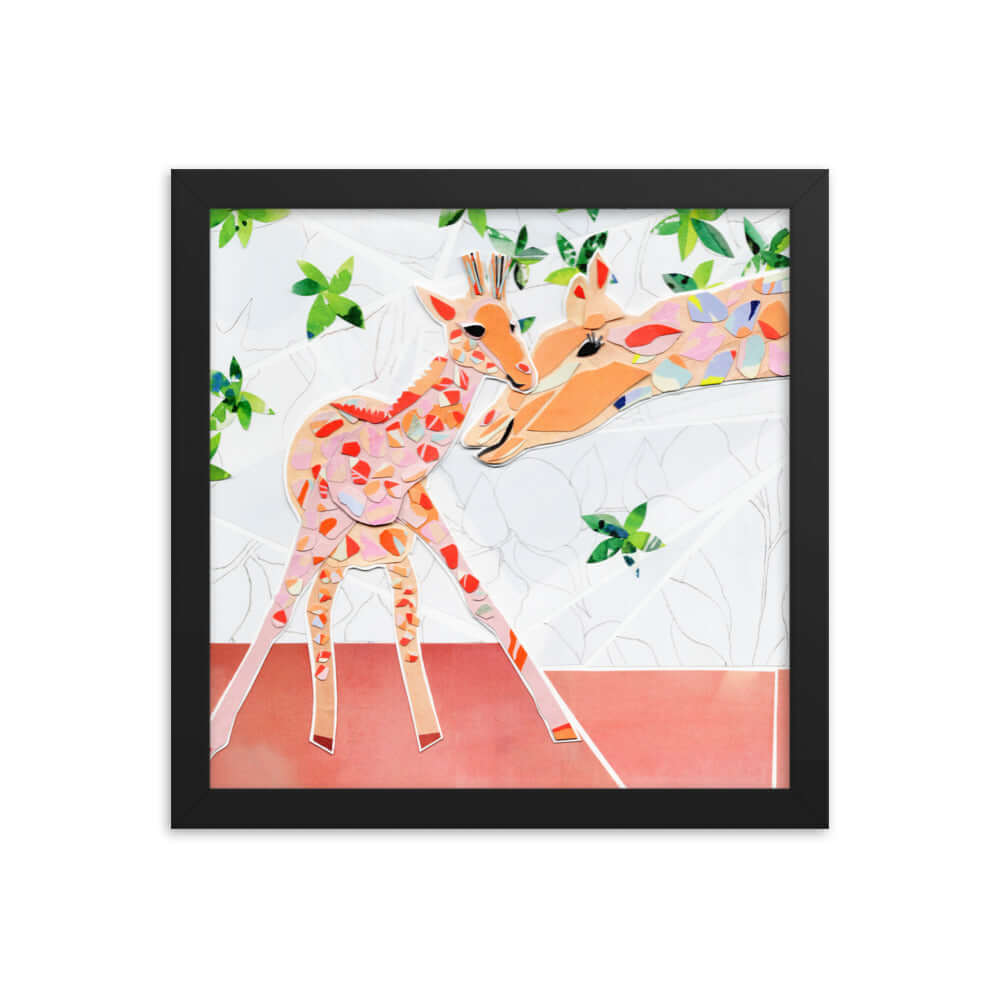 giraffe framed print