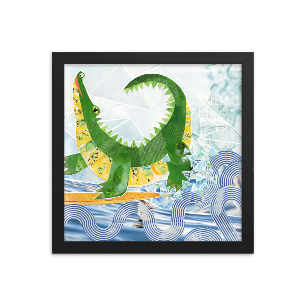 alligator framed print