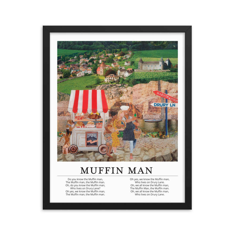 the muffin man framed poster