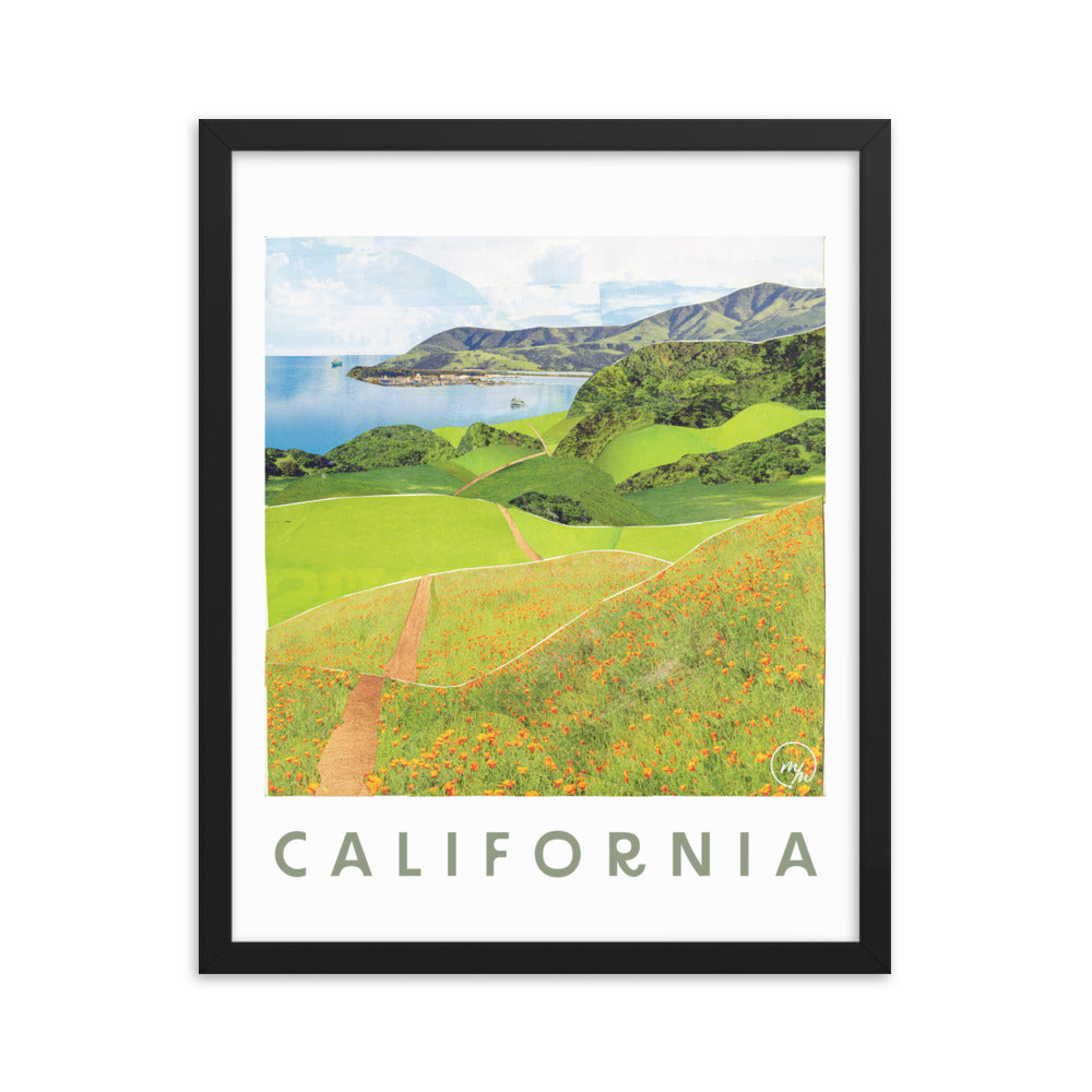 california coast framed poster