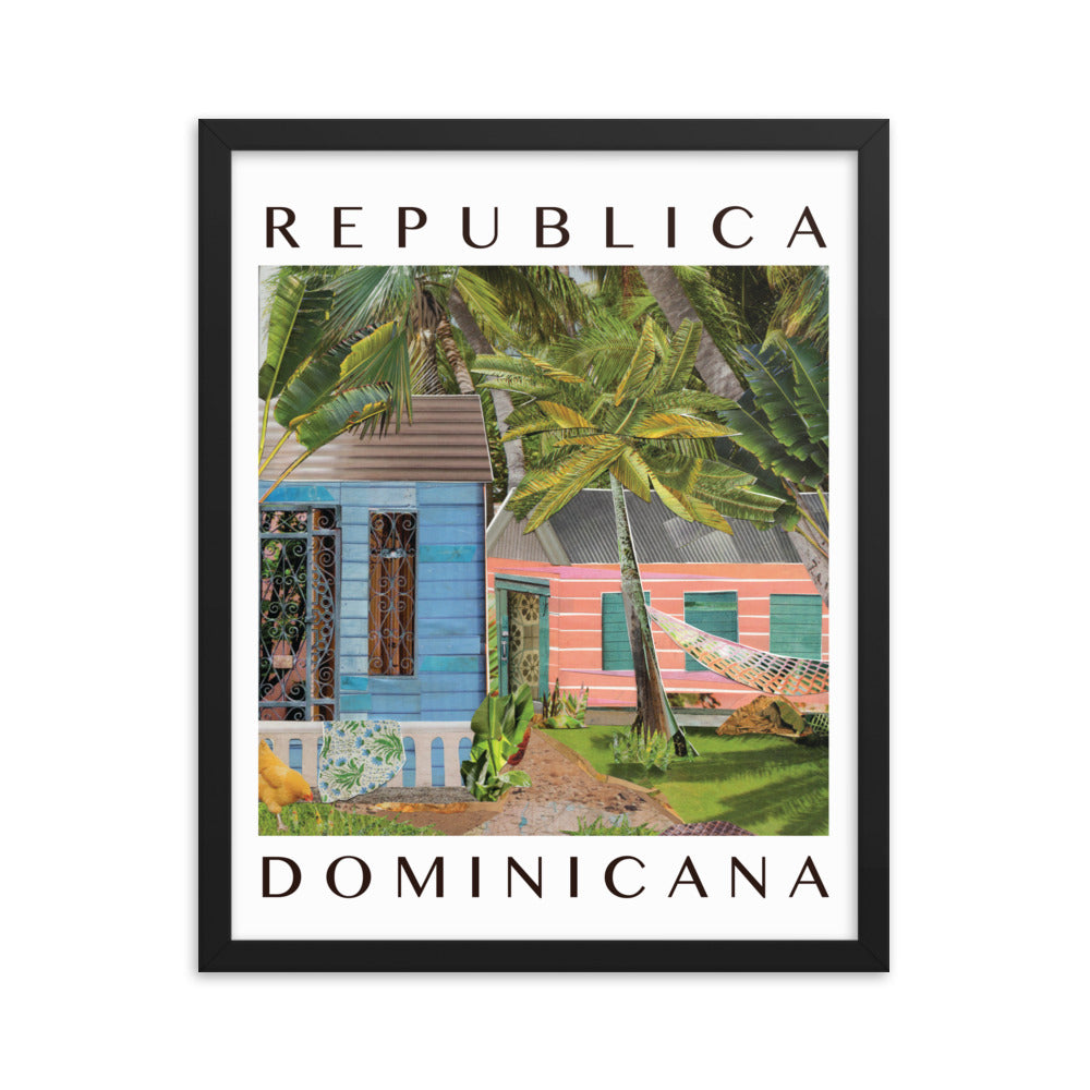 república dominicana framed poster