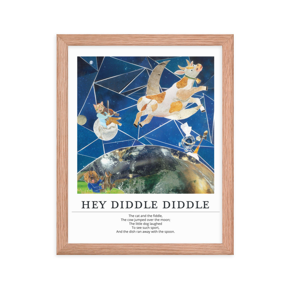 hey diddle diddle framed poster