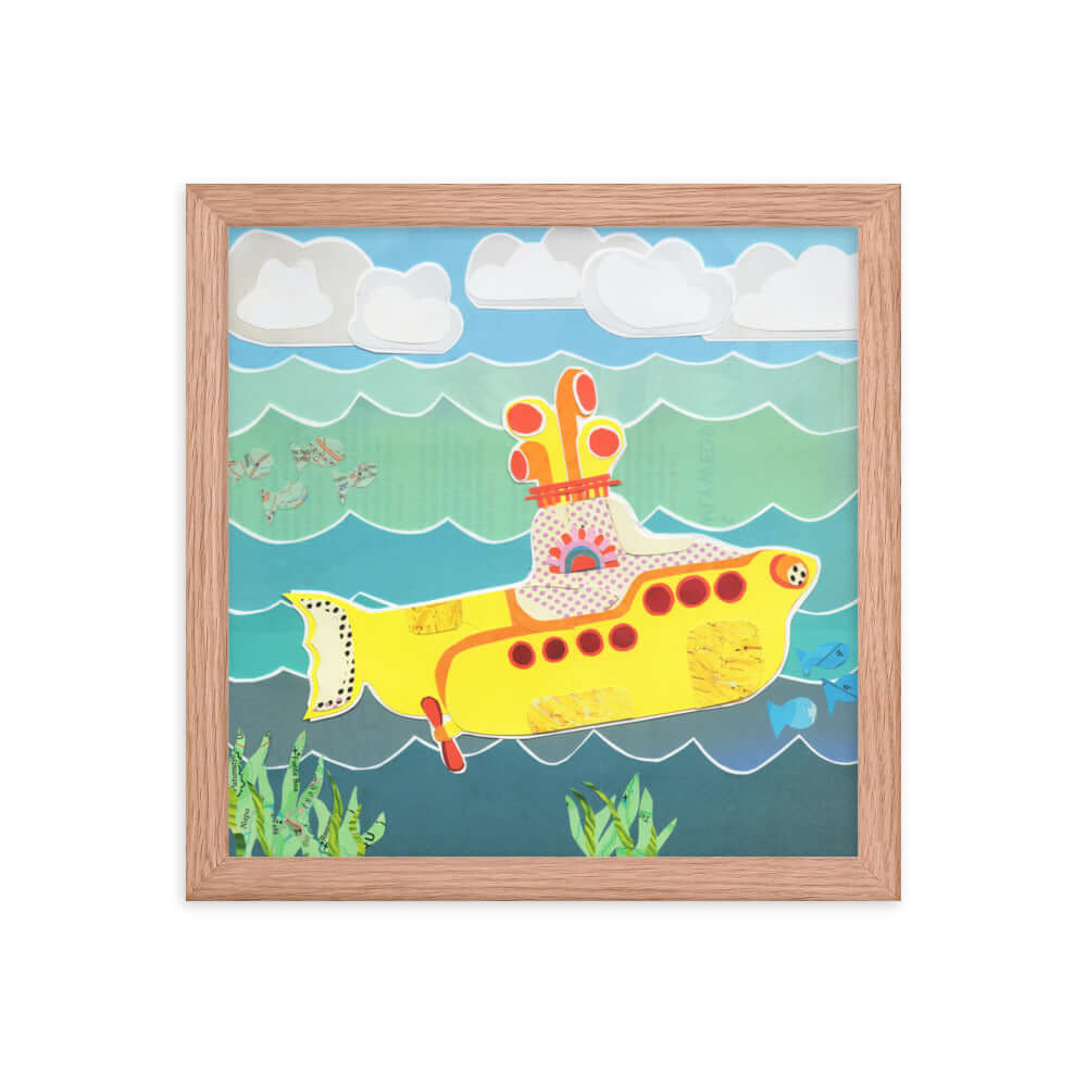 yellow submarine framed print