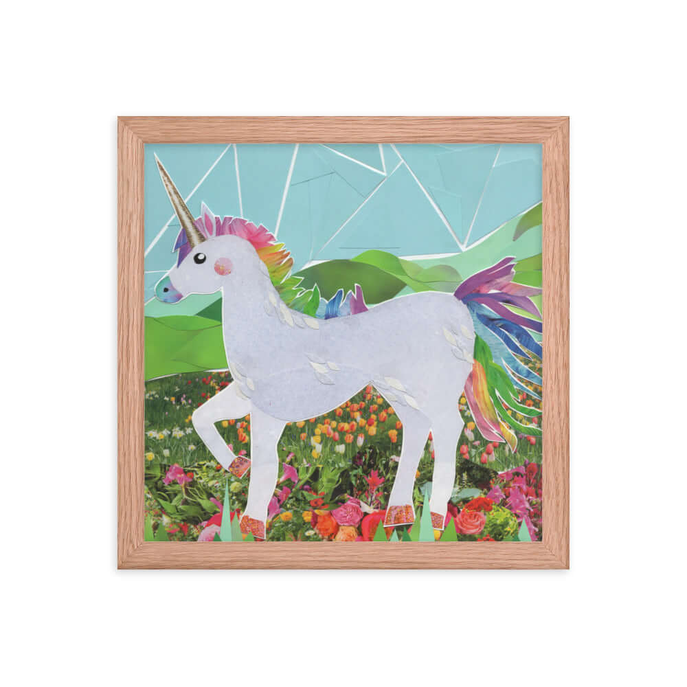 unicorn framed print