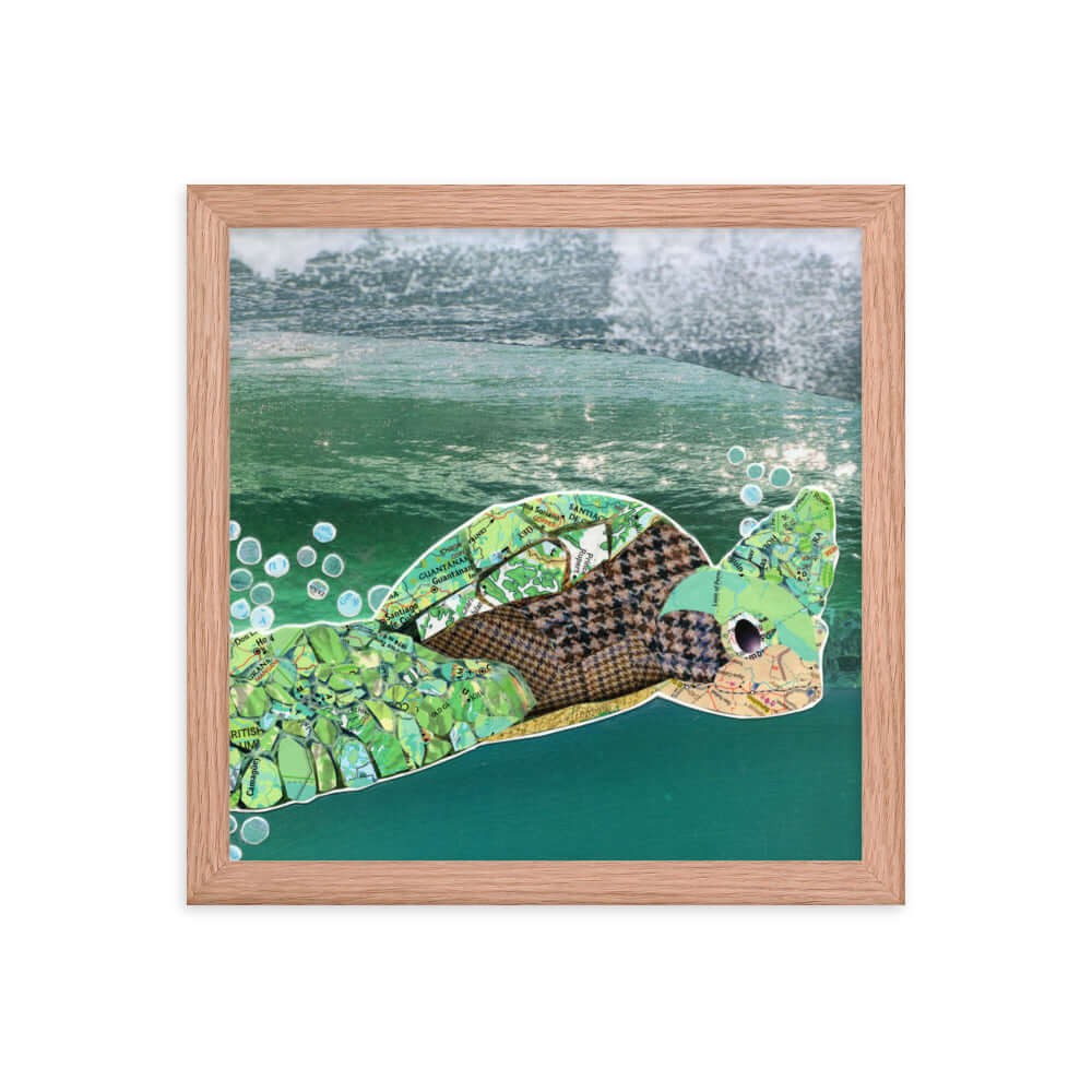 turtle framed print