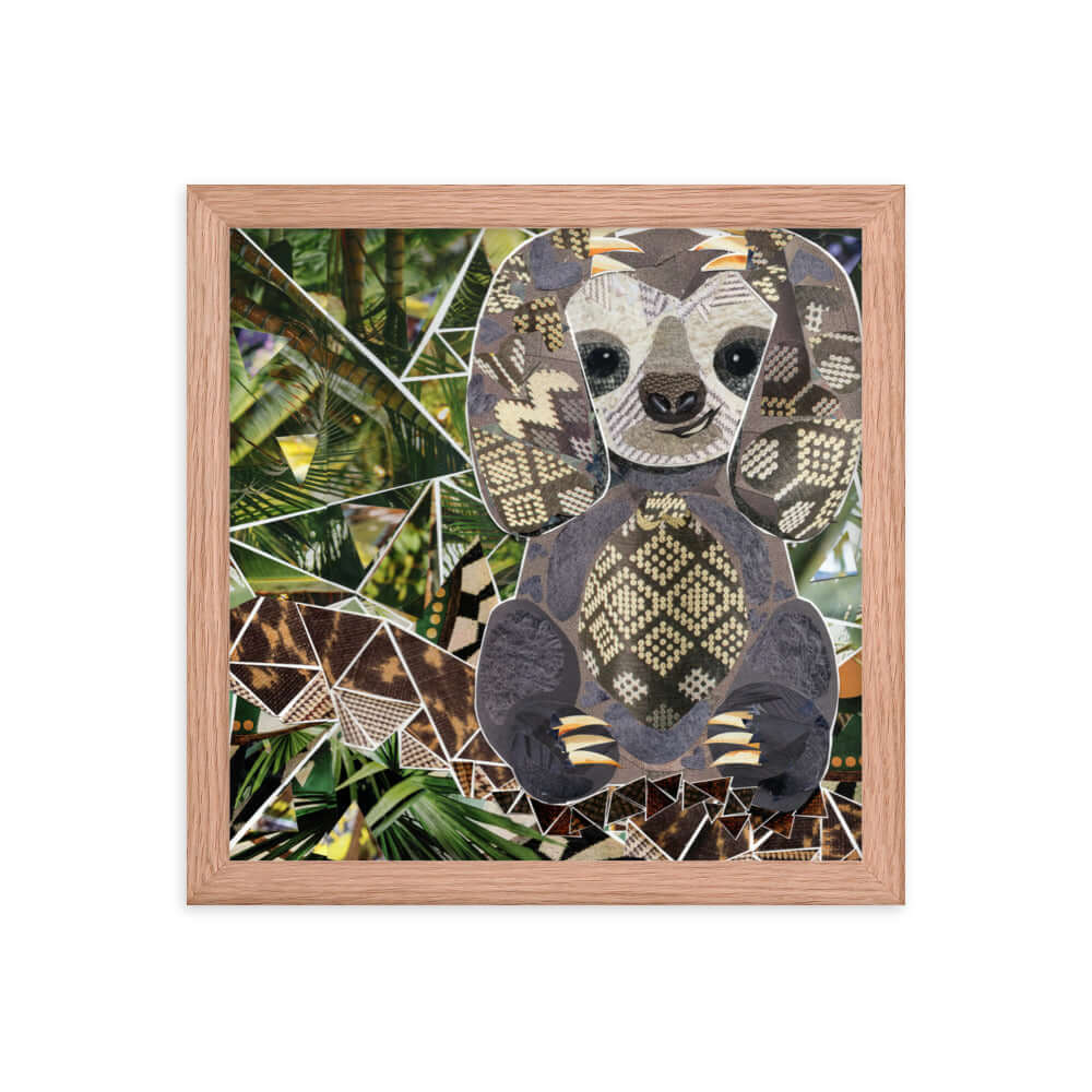 sloth framed print