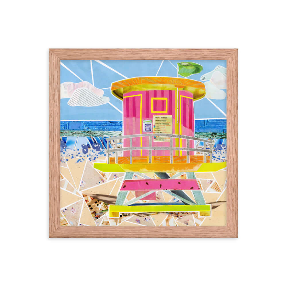 miami beach framed print
