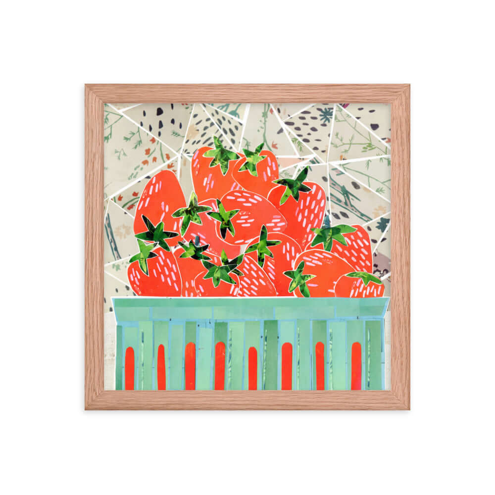strawberries framed print