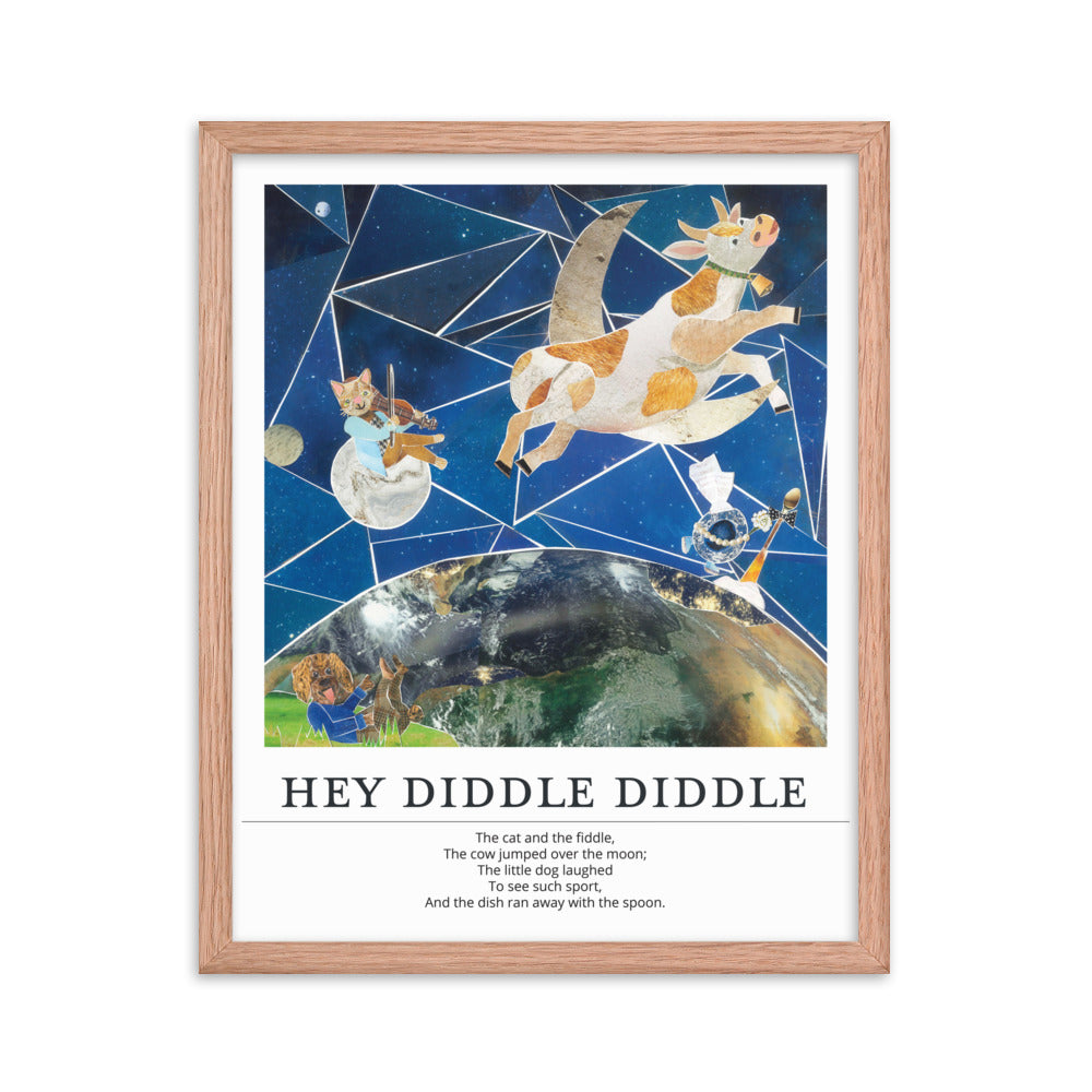 hey diddle diddle framed poster