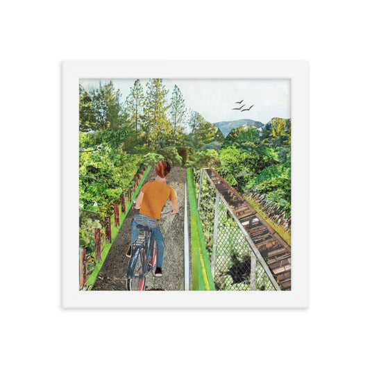 just ride framed print