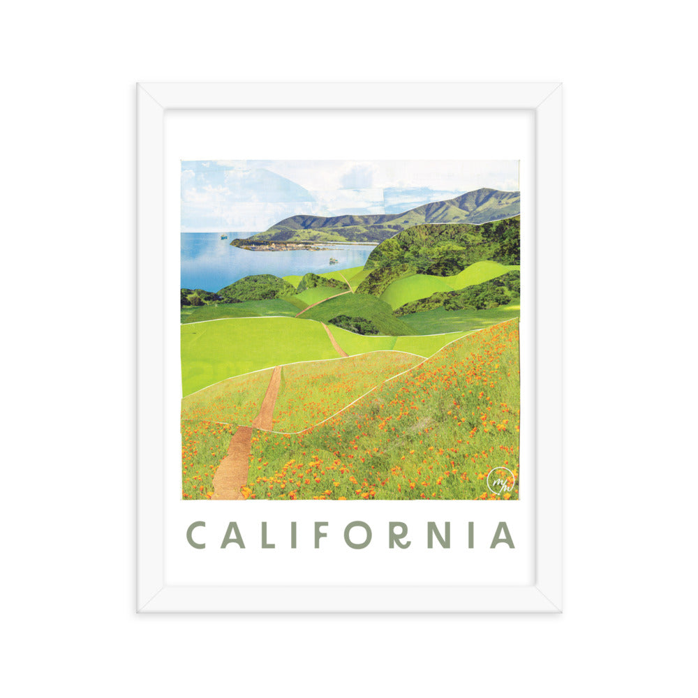 california coast framed poster