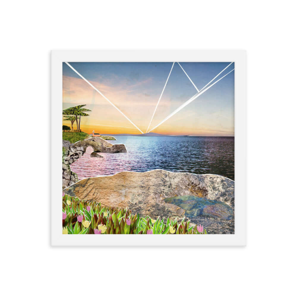 west cliff drive framed print