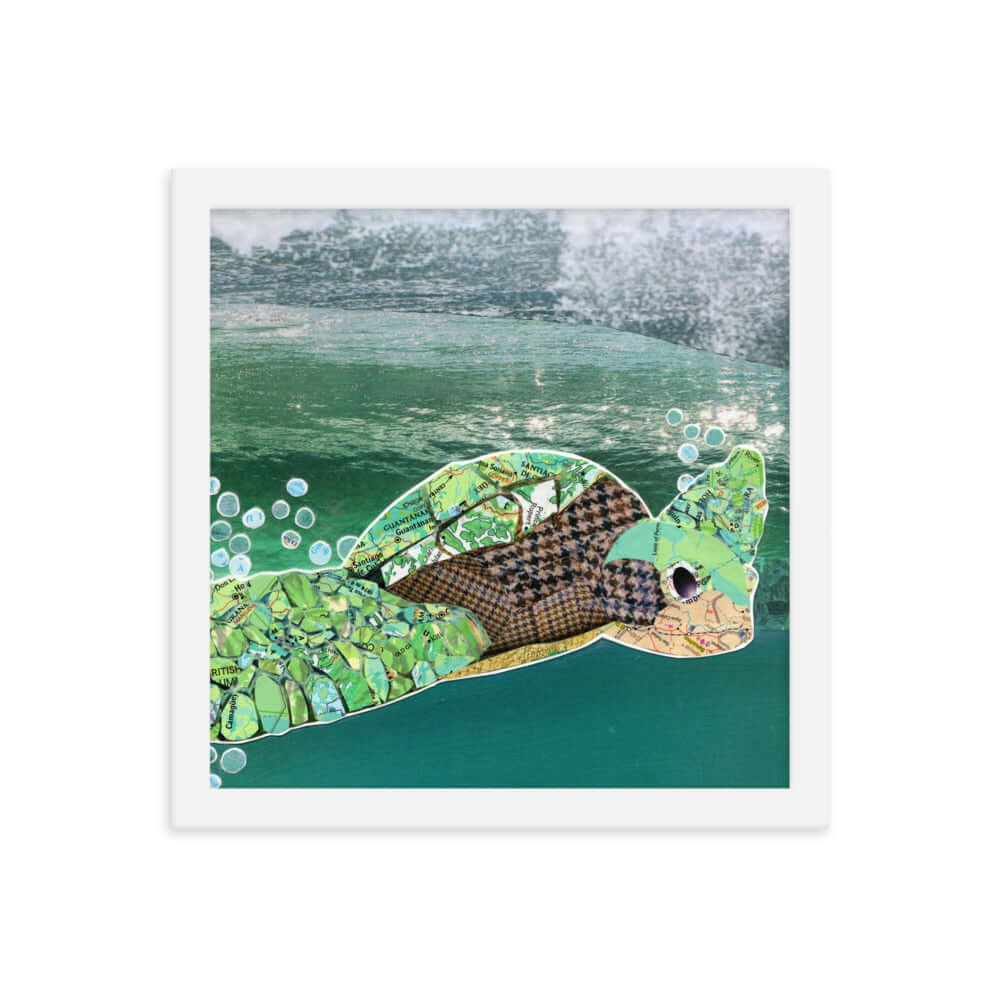 turtle framed print