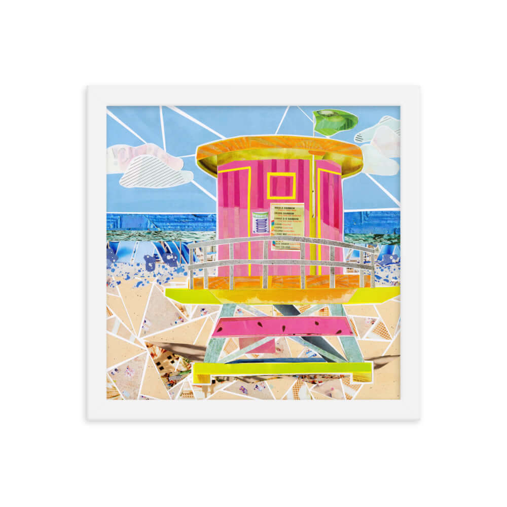 miami beach framed print