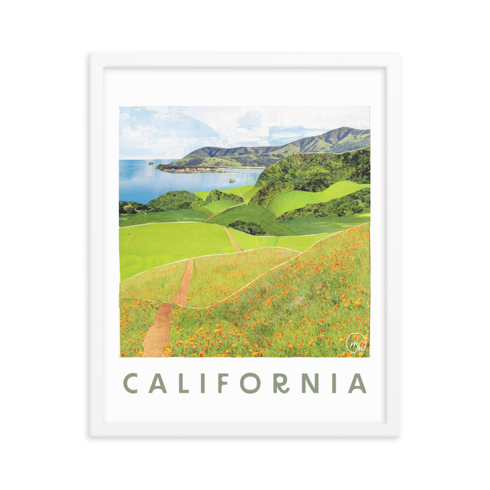 california coast framed poster