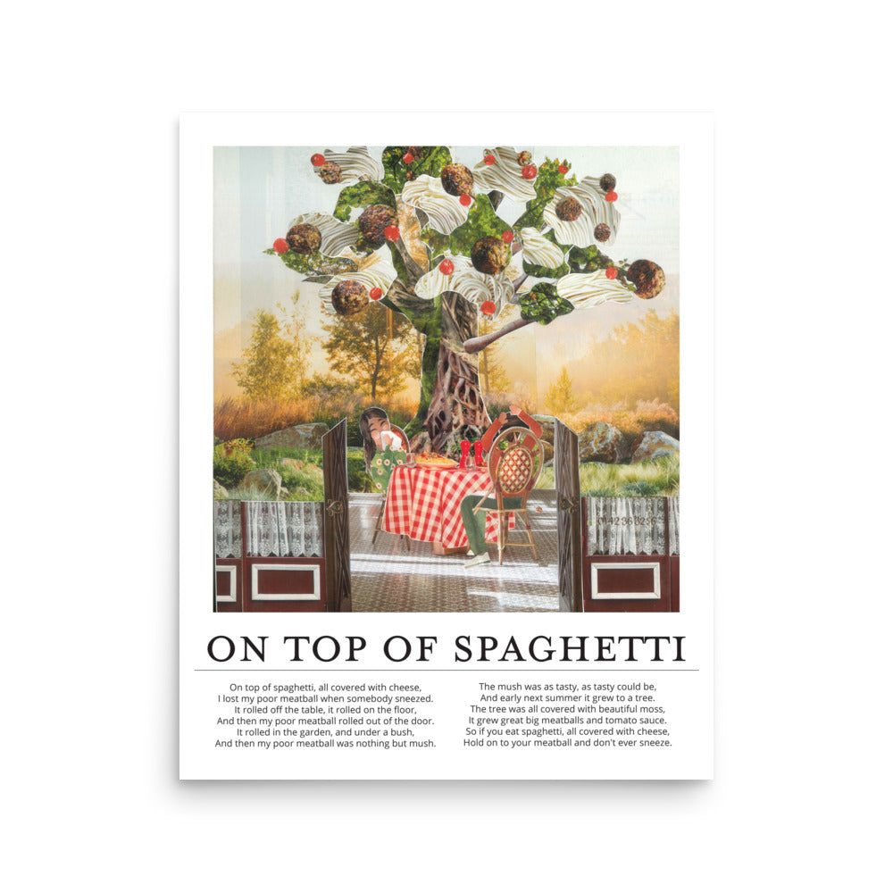 on top of spaghetti poster