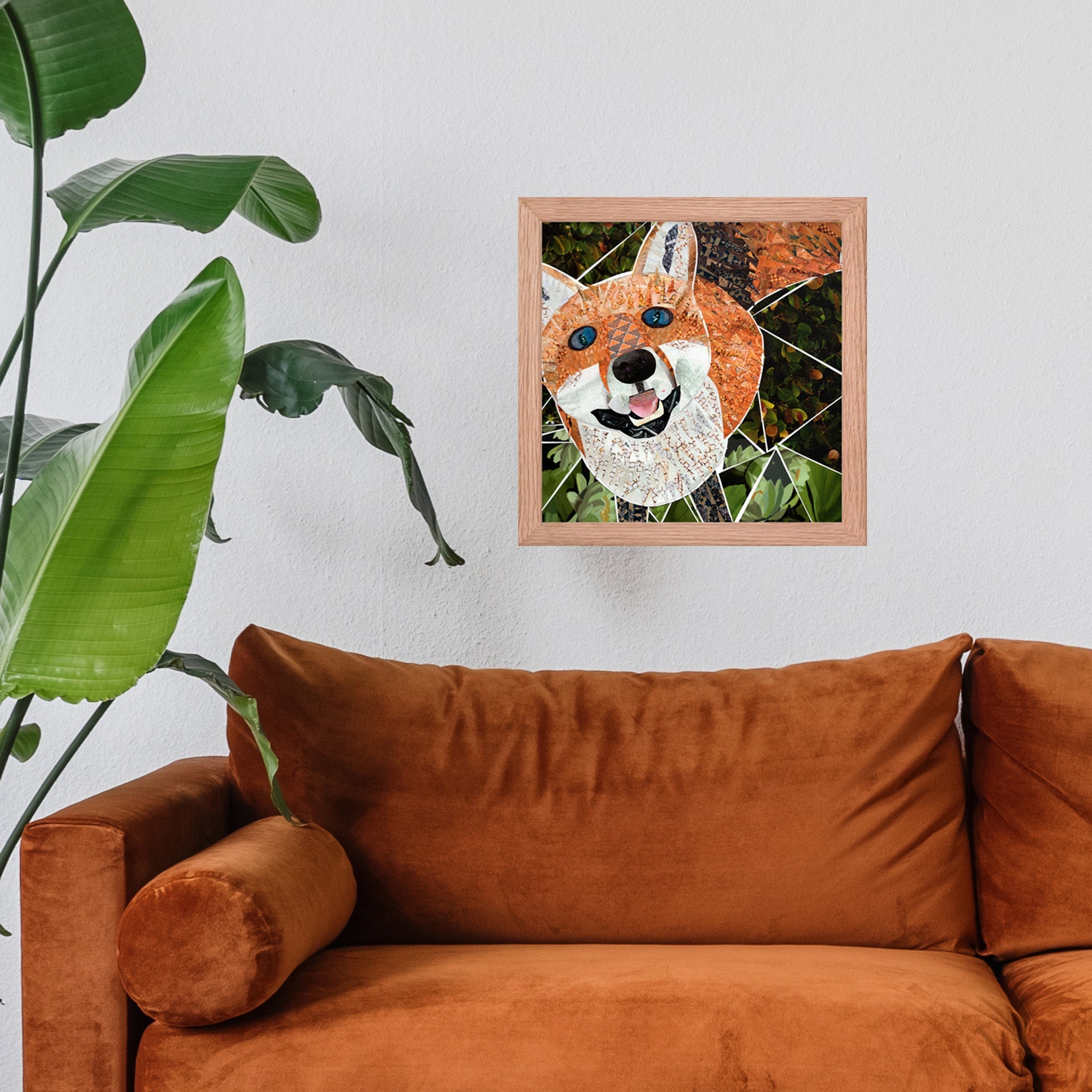 fox print in a room setting